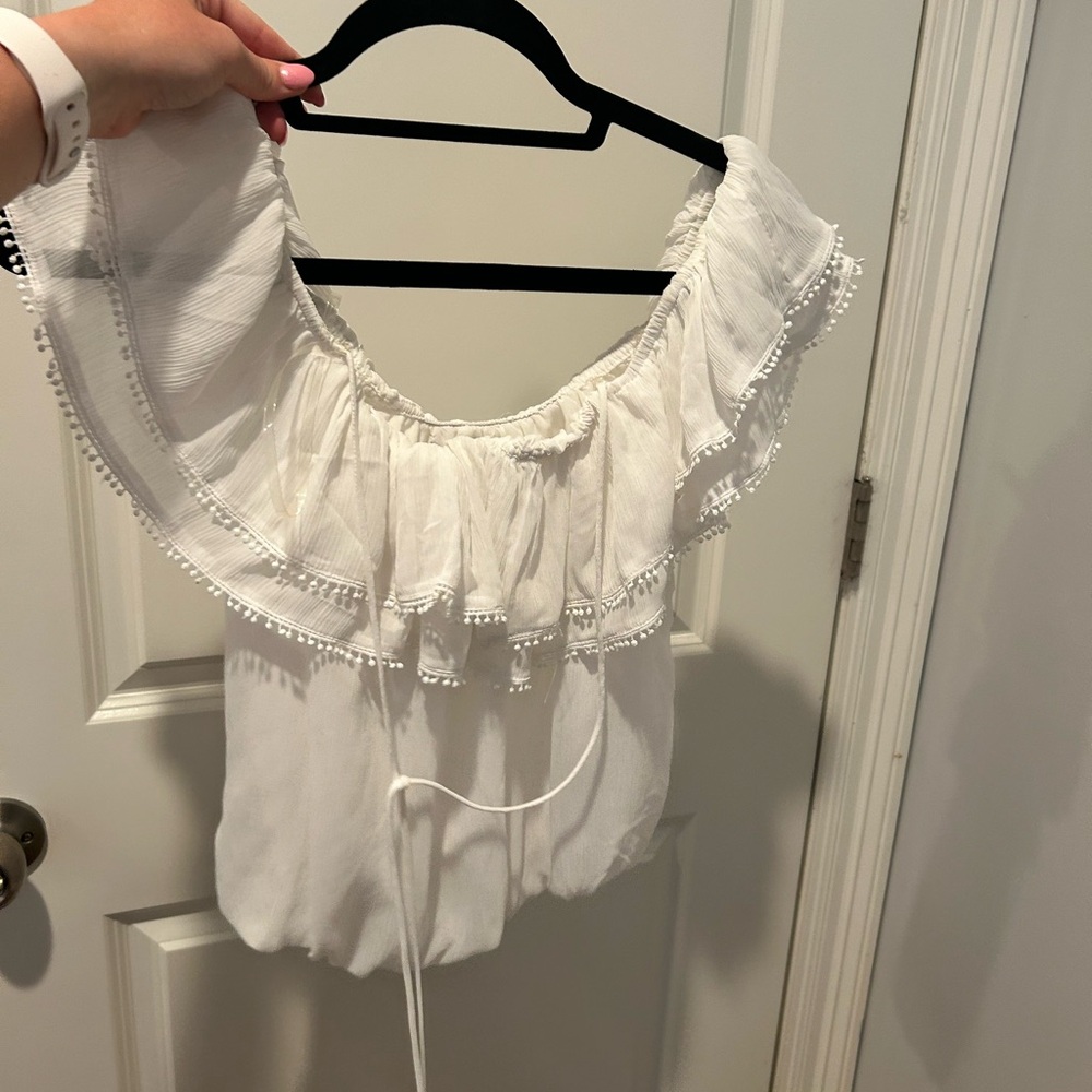 On or off the shoulder ruffle top